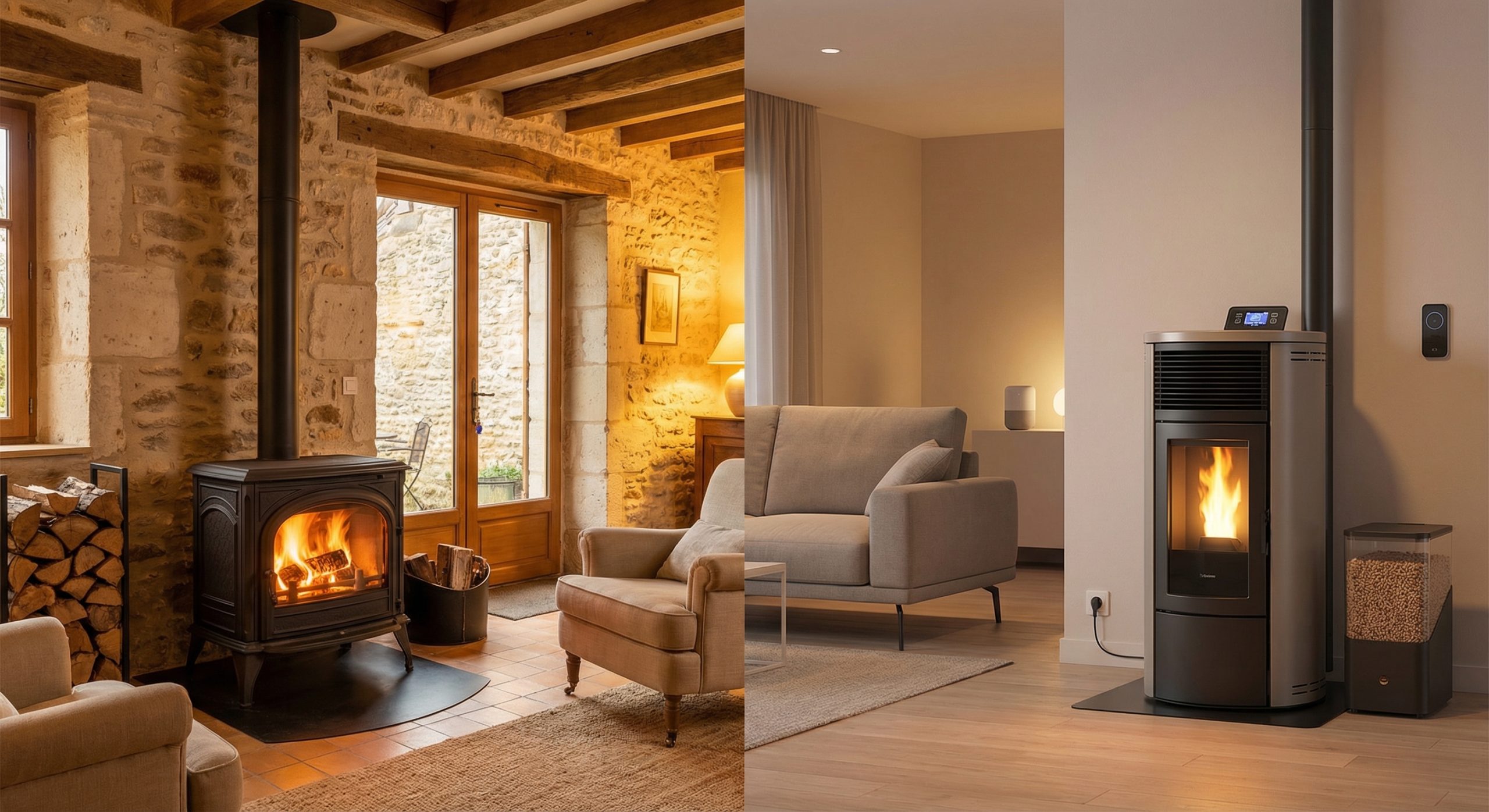 poele buches vs granules comparaison